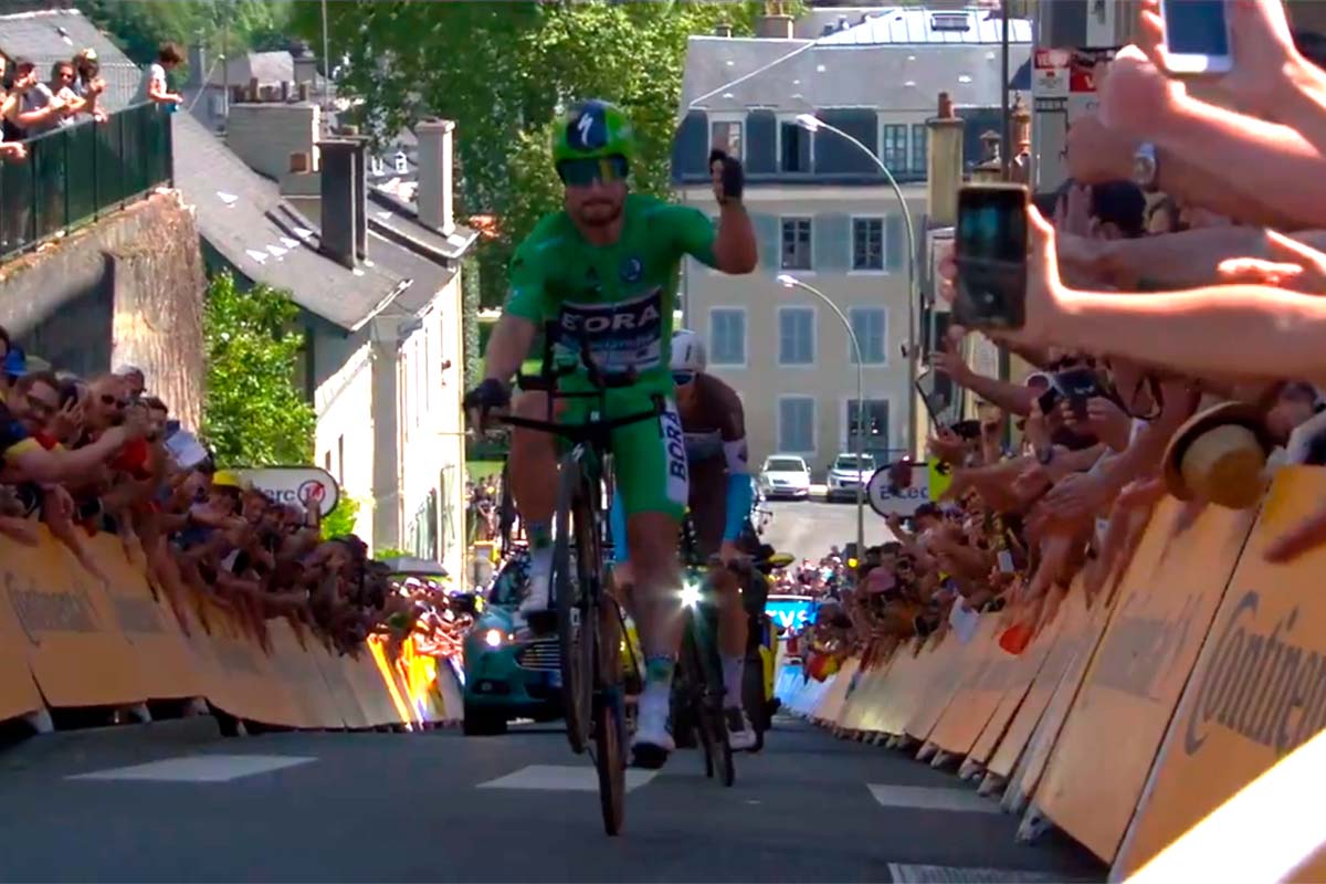 En TodoMountainBike: El caballito de Peter Sagan en plena rampa del 17% en la contrarreloj del Tour de Francia 2019