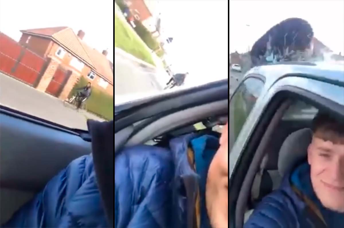En TodoMountainBike: Un conductor frena deliberadamente para que un ciclista choque contra su vehículo mientras lo graba en vídeo