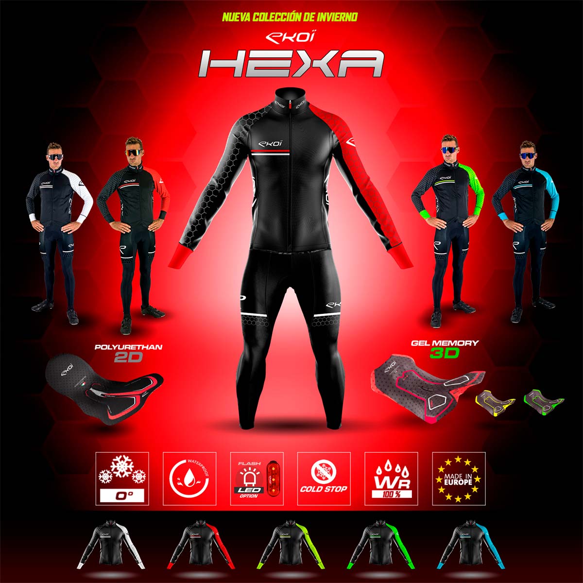 Ekoï presenta su equipación de invierno Hexa, con tratamiento hidrorrepelente WR y muchas opciones a elegir