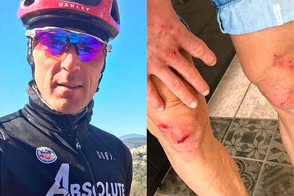Julien Absalon choca con un coche mientras entrenaba: "Conductores, usen los intermitentes"