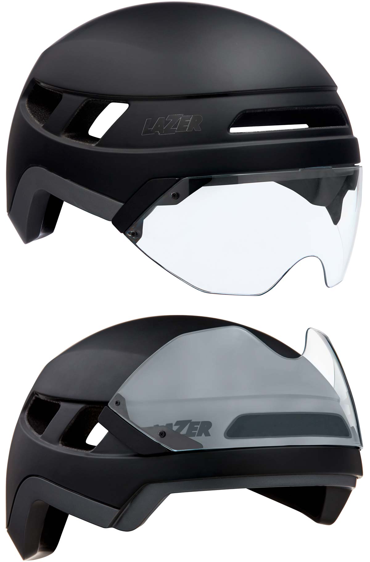 En TodoMountainBike: Lazer Urbanize, un casco con gafas integradas y luz LED trasera para ciclistas urbanos