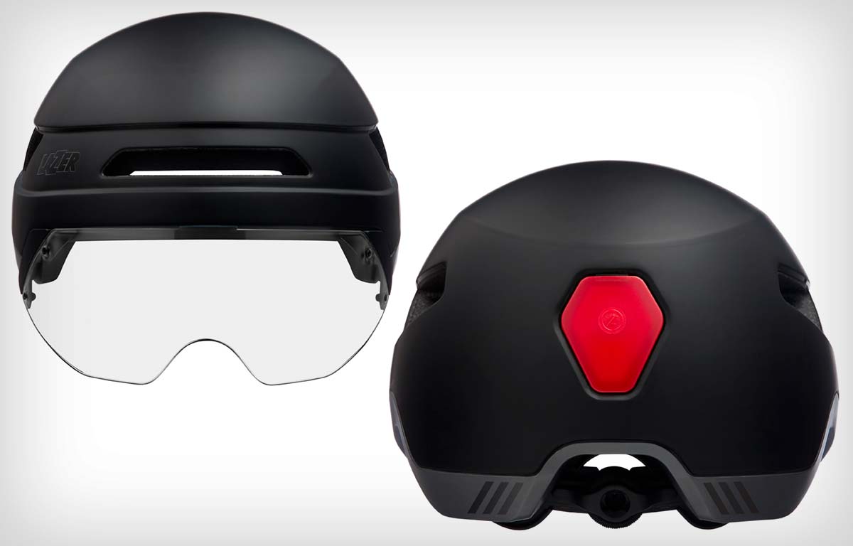 En TodoMountainBike: Lazer Urbanize, un casco con gafas integradas y luz LED trasera para ciclistas urbanos