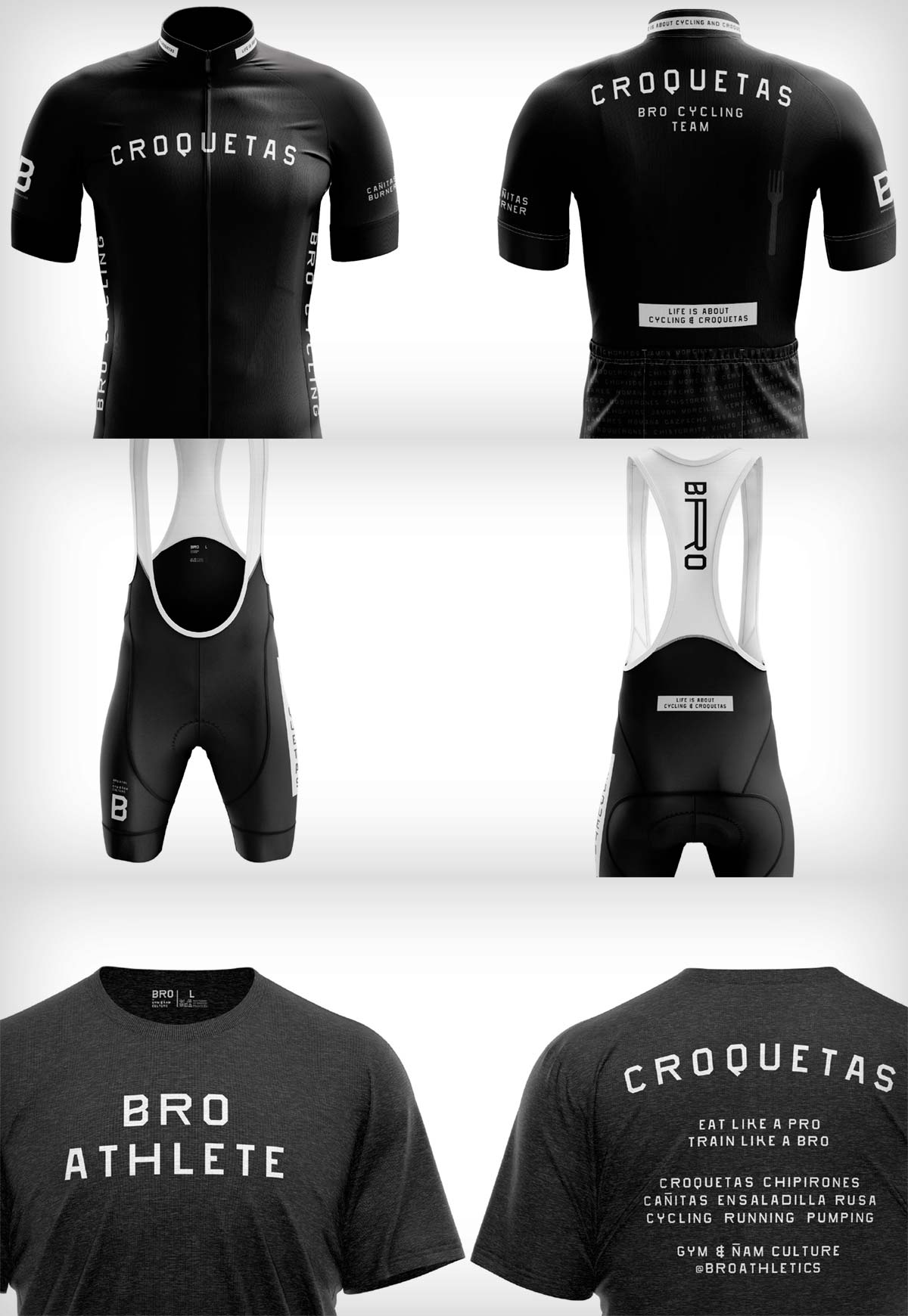 paquete Bolsa Molestia BRO Athletics, la primera marca de ropa técnica que celebra las  contradicciones de los deportistas con diseños muy divertidos