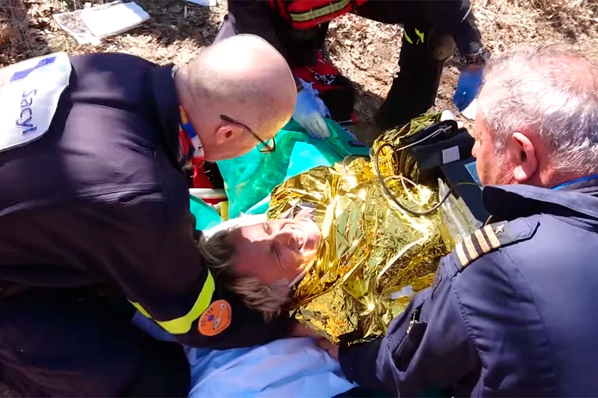 Así fue el rescate en helicóptero de Jesús Calleja tras su accidente de Mountain Bike