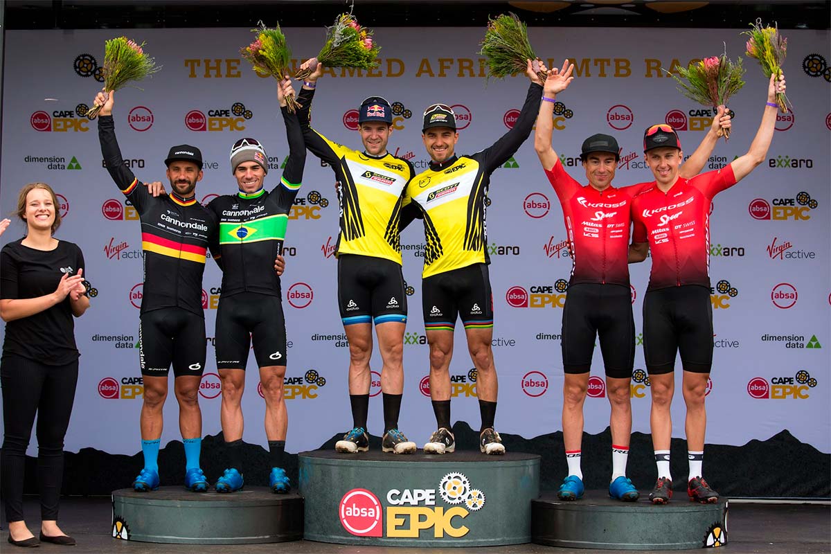 En TodoMountainBike: Absa Cape Epic 2019: Schurter-Förster y Langvad-Van der Breggen ganan la etapa prólogo