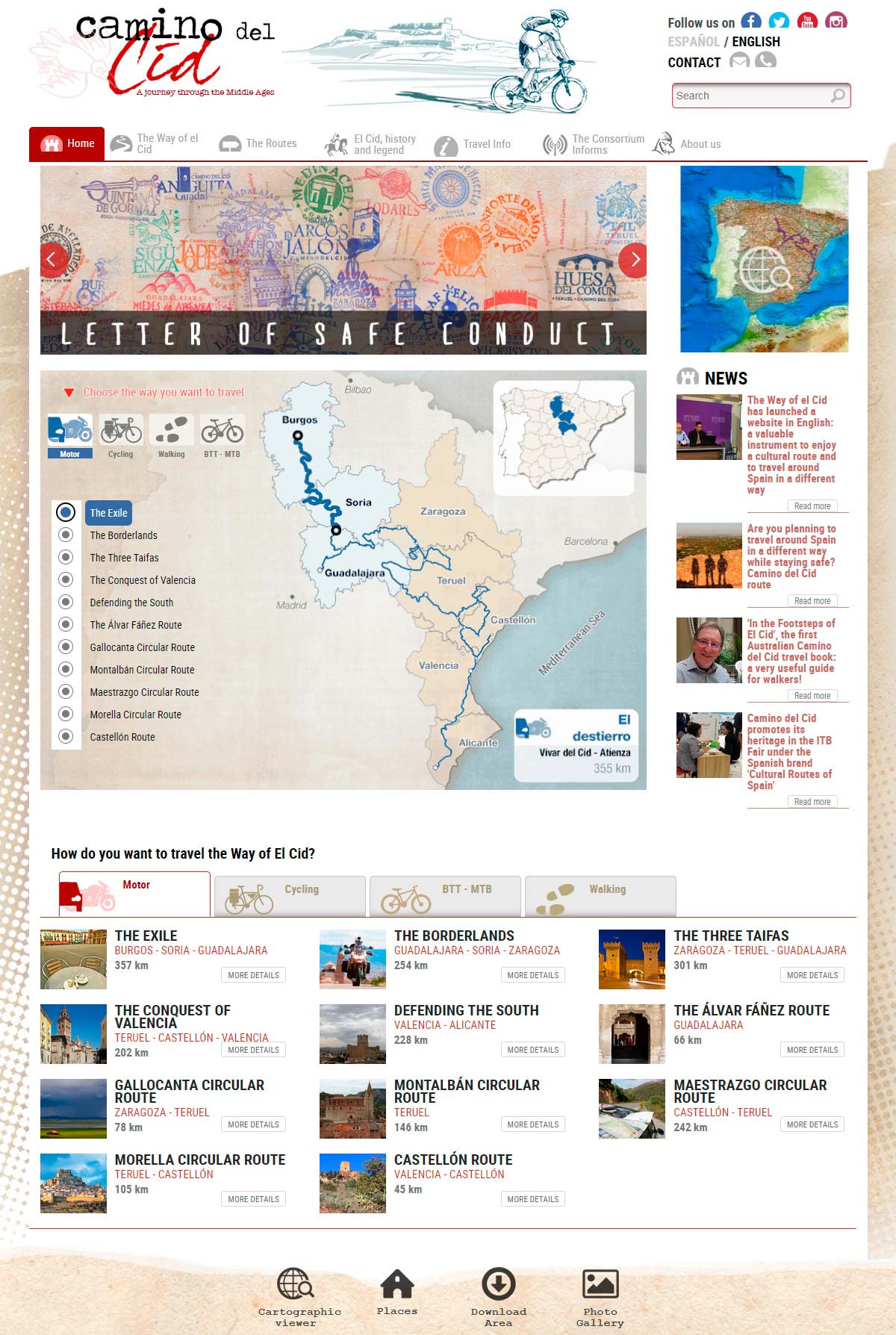 En TodoMountainBike: El sitio web del Camino del Cid estrena versión en inglés